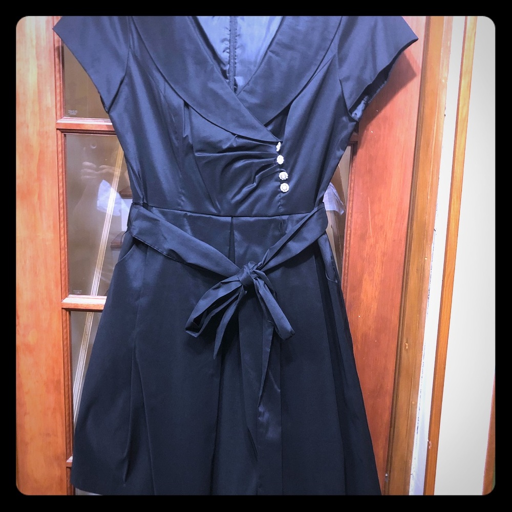 Taffeta Black Dress